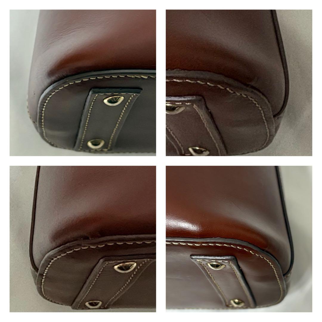 美品 SHIPS別注 ボルドリーニ セレリア 2way ビジネスバッグ A4 茶