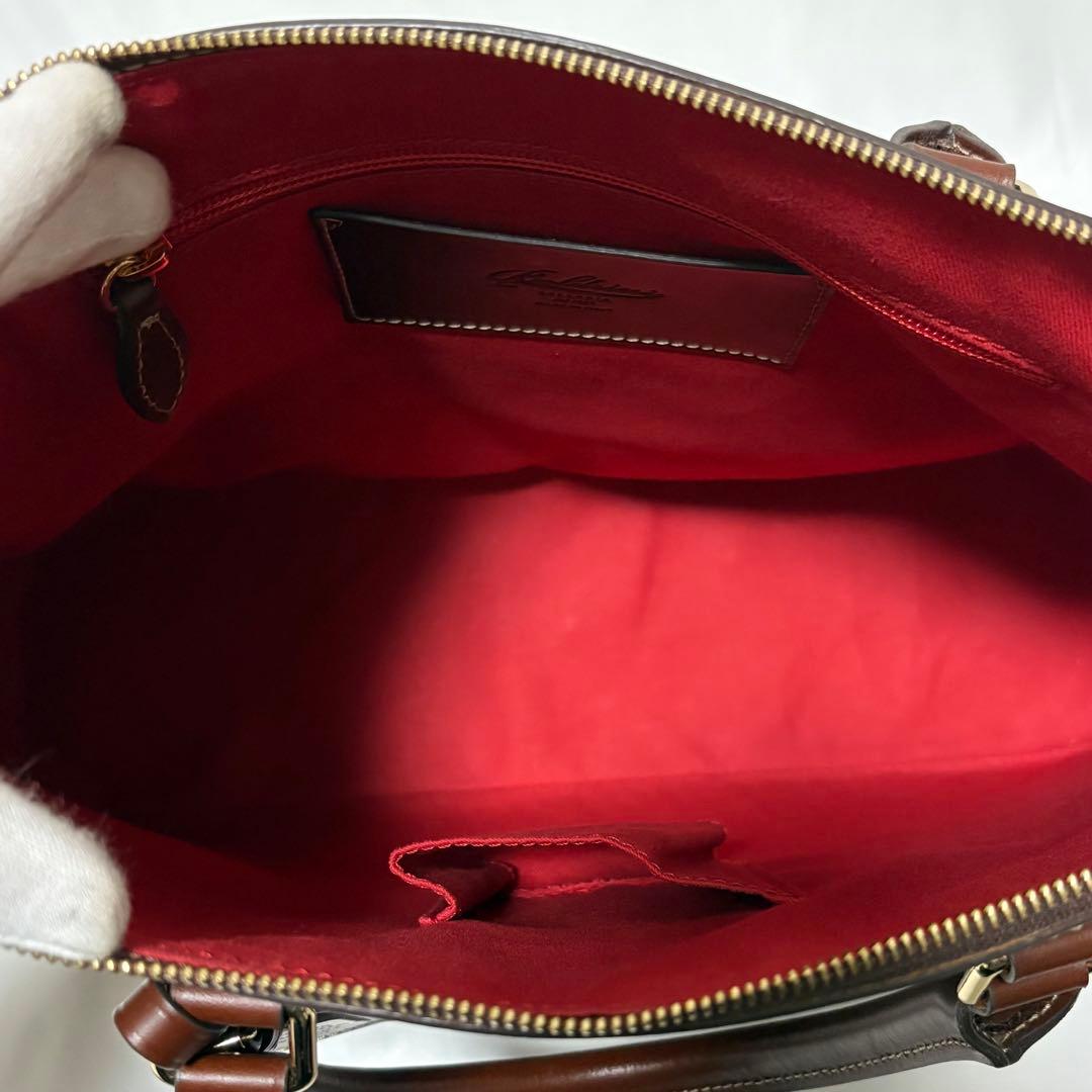 美品 SHIPS別注 ボルドリーニ セレリア 2way ビジネスバッグ A4 茶