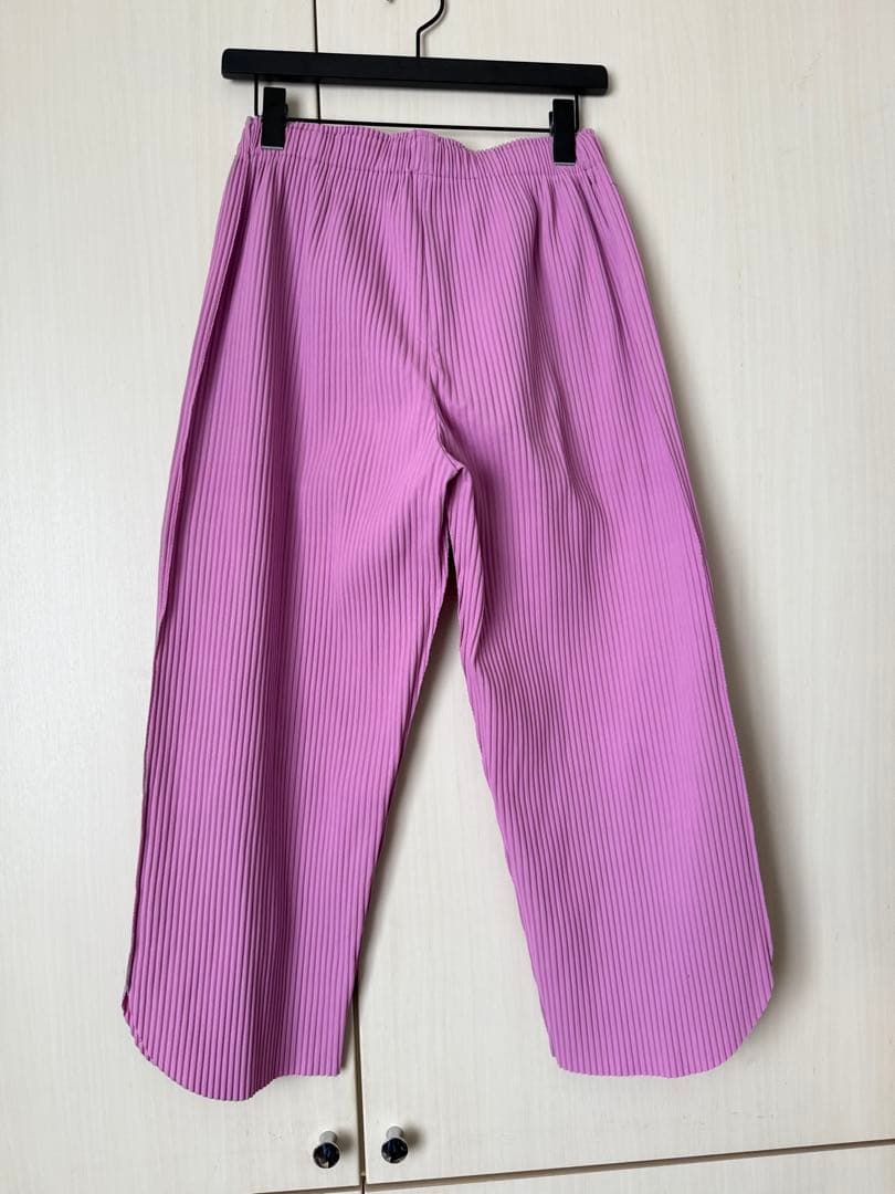 me Issey Miyake パープル プリーツパンツ MI112KF628