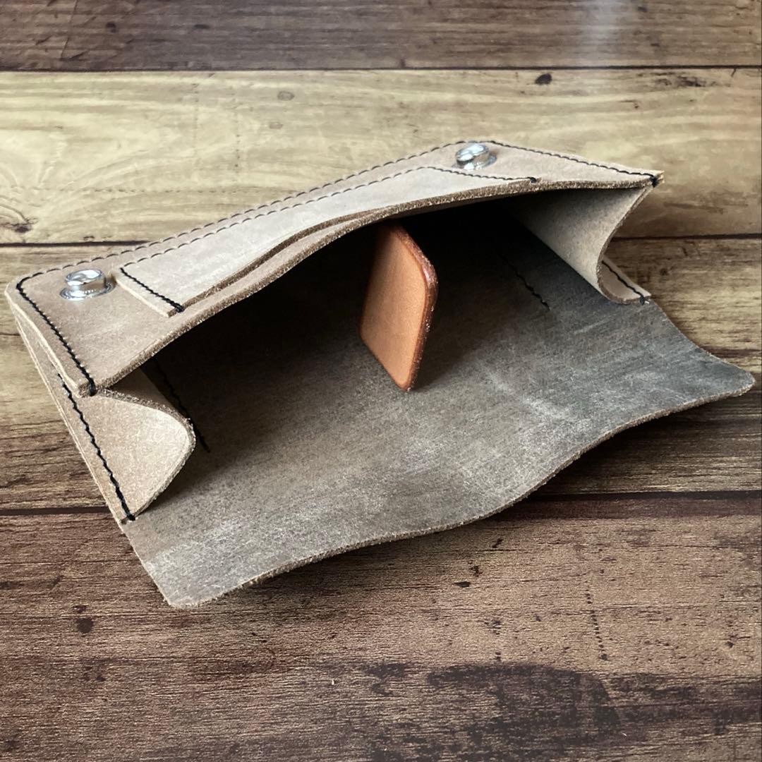 【ko-ki】ミドルトラッカーウォレット茶芯ブラック【お札を折らずに収納】