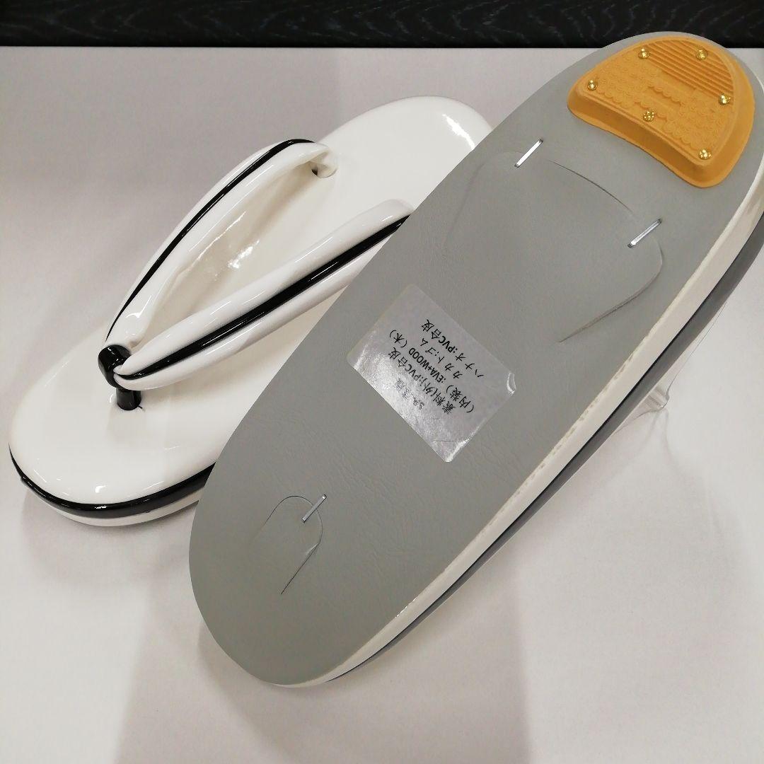 新品未使用☆　振袖用成人式 卒業式 　草履バッグセット　白黒　フリーサイズ45