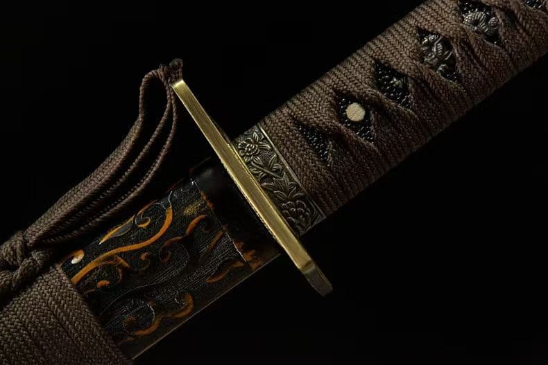 遊郭打刀 方形刀鍔 50 鋼刃 実木彫刻鞘全長 102cm 刃幅3.2cm日本刀
