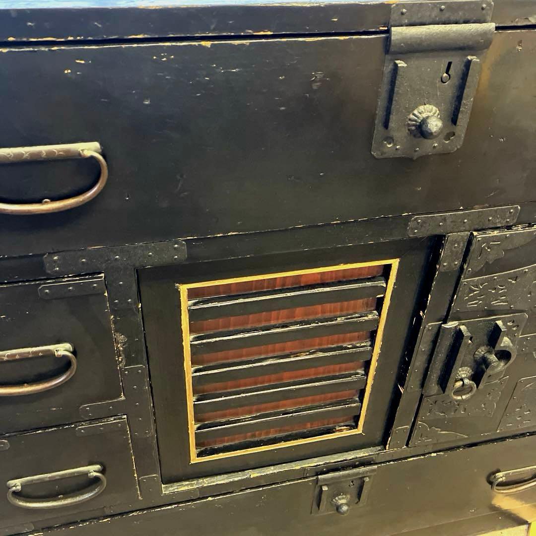 時代箪笥（約幅88、高83、奥45㌢、重32㌕／説明・写真見直し、