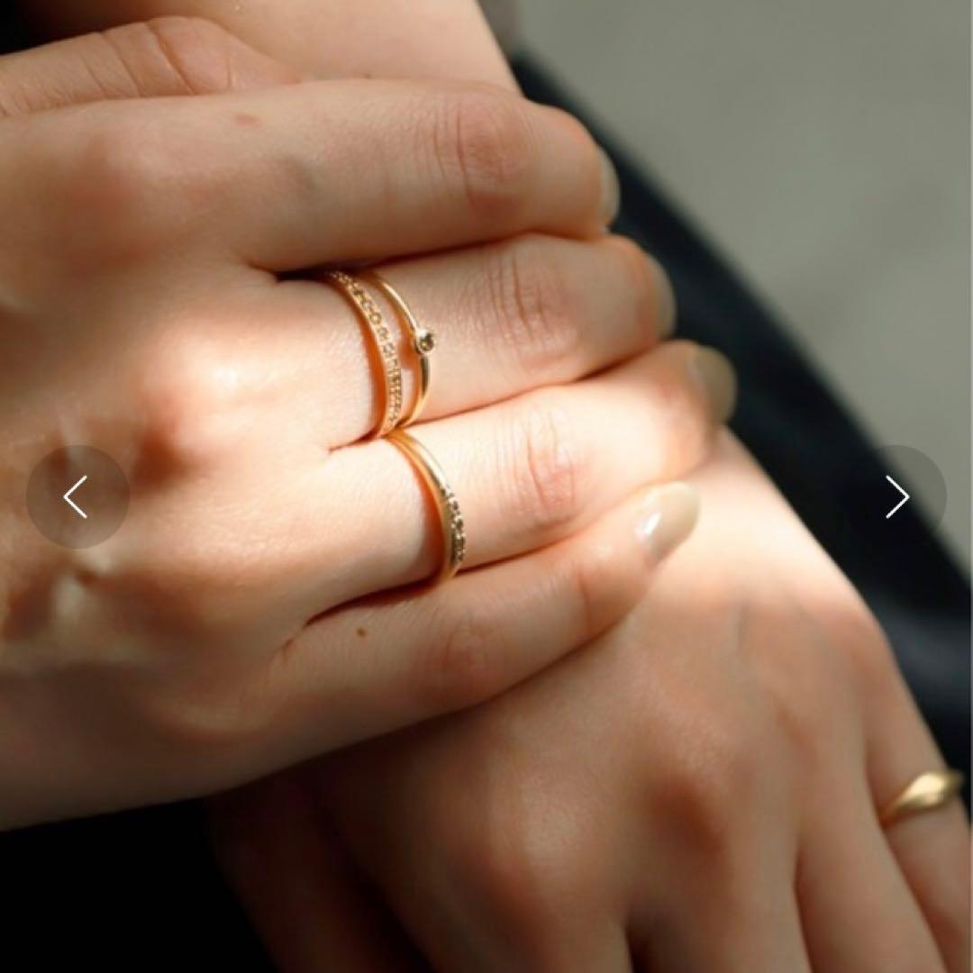 シエナロゼ　SIENA ROSE ecruエクリュリング　K10ブラウンダイヤ