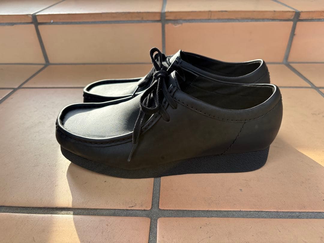 クラークス ワラビーエヴォウォータープルーフ UK7 (25cm)ブラックレザー