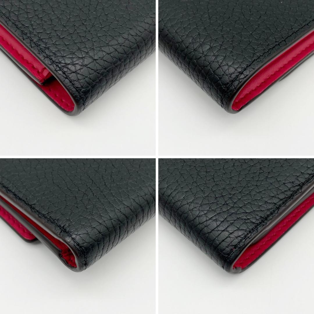 IC　ルイヴィトン　カプシーヌ　コンパクト　ノワール　三つ折り財布　625