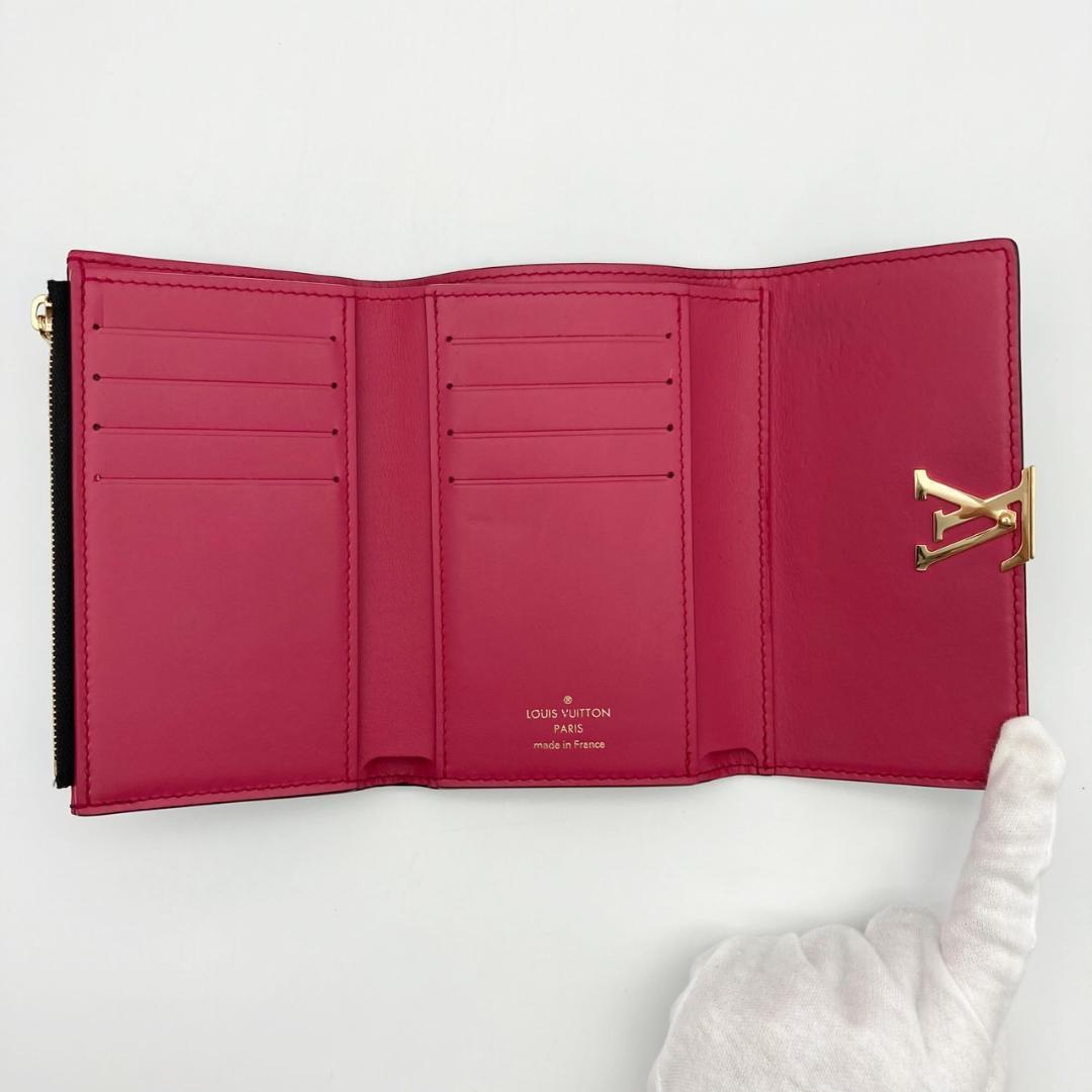 IC　ルイヴィトン　カプシーヌ　コンパクト　ノワール　三つ折り財布　625