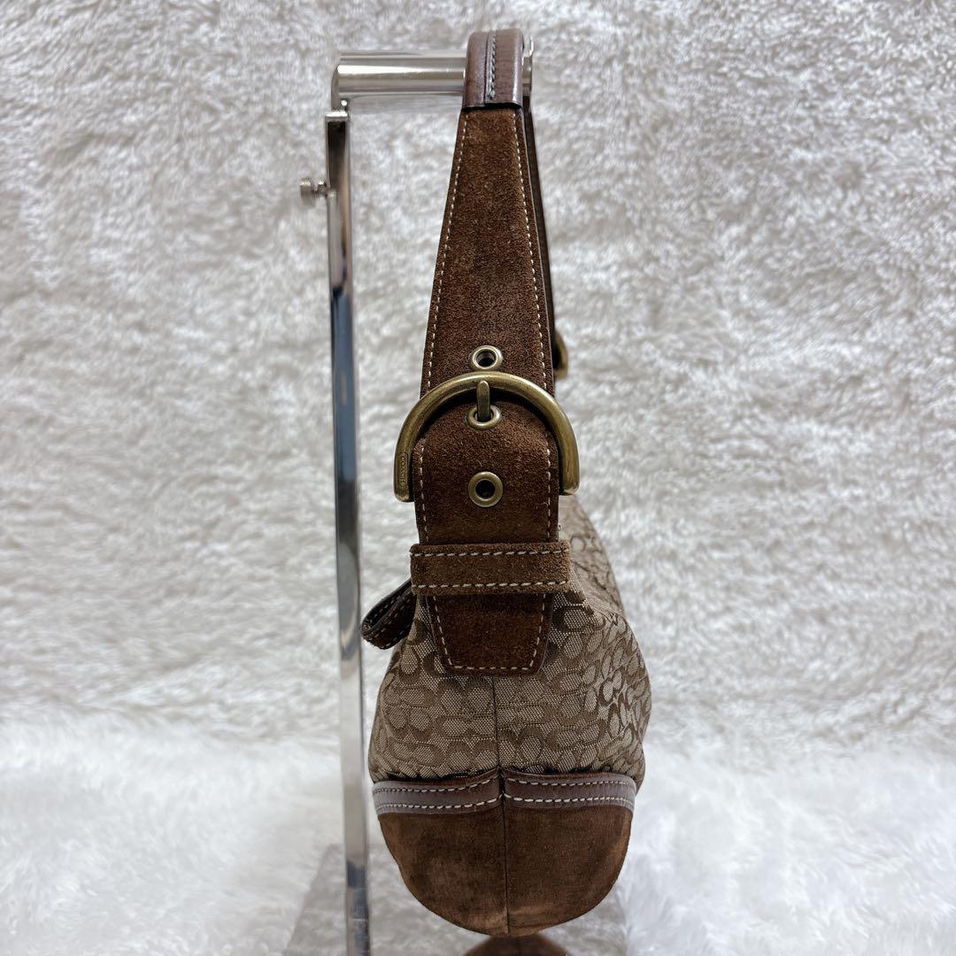 Coach ホーボー シグネチャー柄 ワン ショルダーバッグ ブラウン