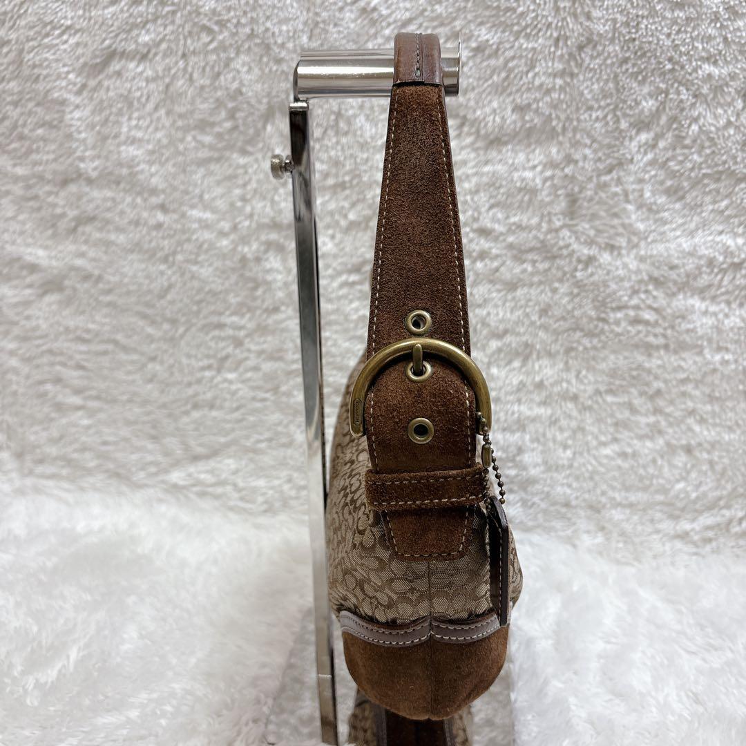 Coach ホーボー シグネチャー柄 ワン ショルダーバッグ ブラウン