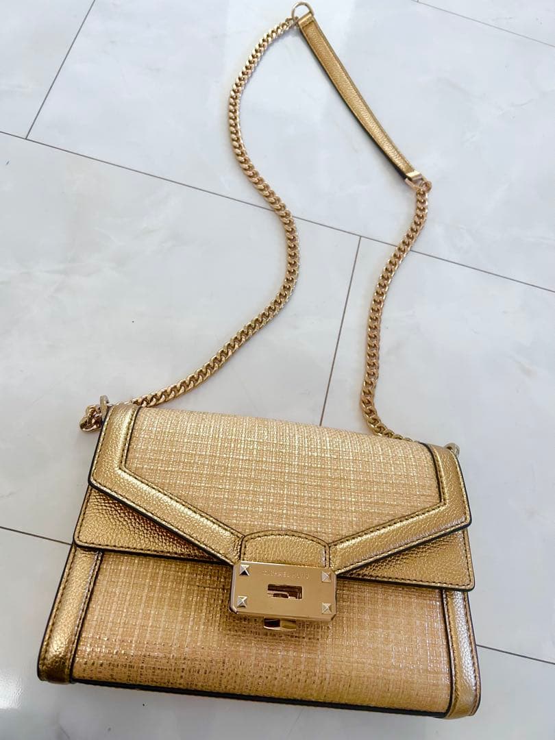 MICHAEL KORSゴールドチェーンショルダーバッグ