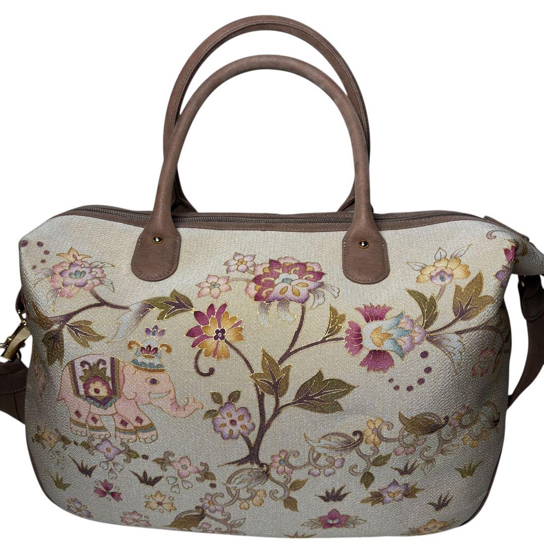 岡重　オカジマ　OKAJIMA 和装　像柄　2way ショルダーバッグ　ポーチ付