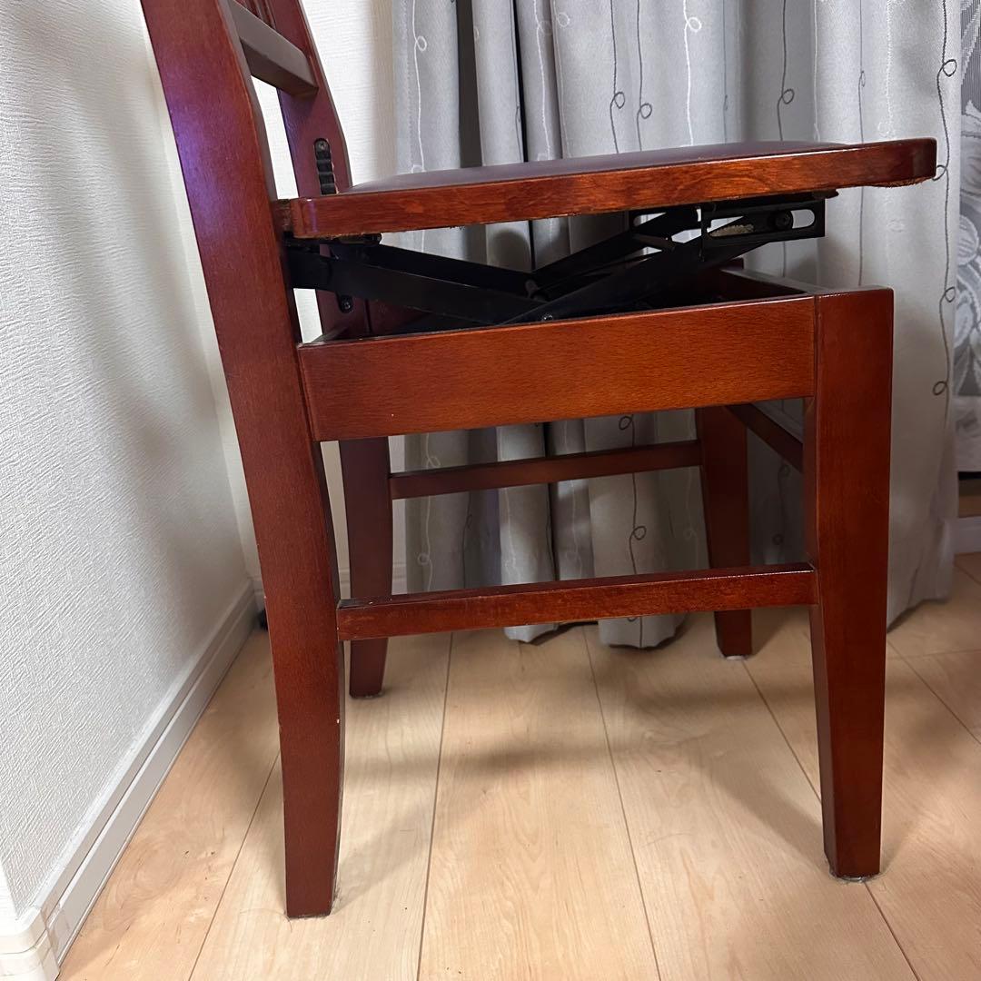 トムソン椅子 ピアノ椅子 背もたれ椅子美品】トムソン椅子 ピアノ椅子