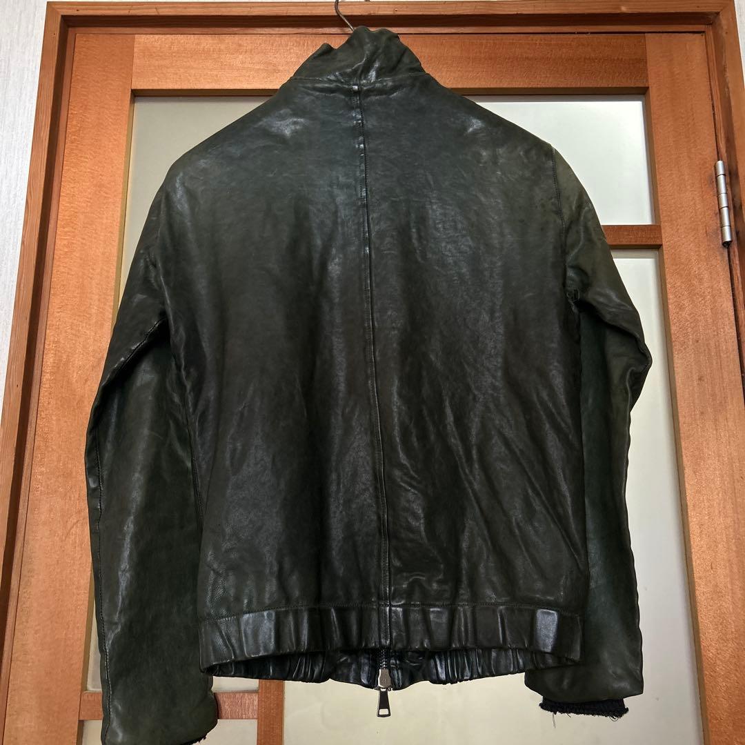 Giorgio Brato ダークグリーン レザーライダース ジョルジオブラッド