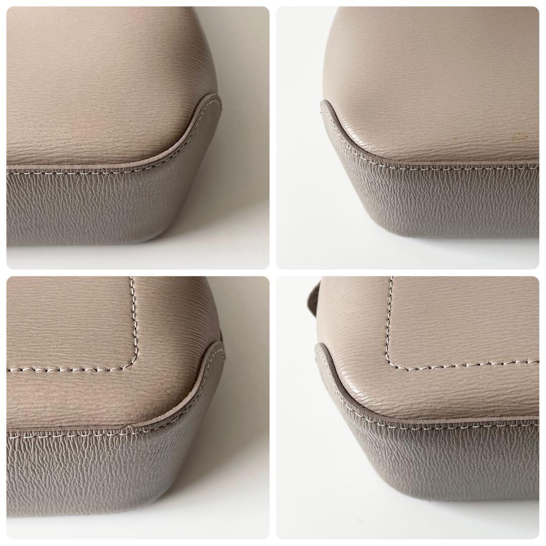 ロンシャン　ロゾ トップハンドル S　2way　ハンドバッグ　レザー　グレージュ