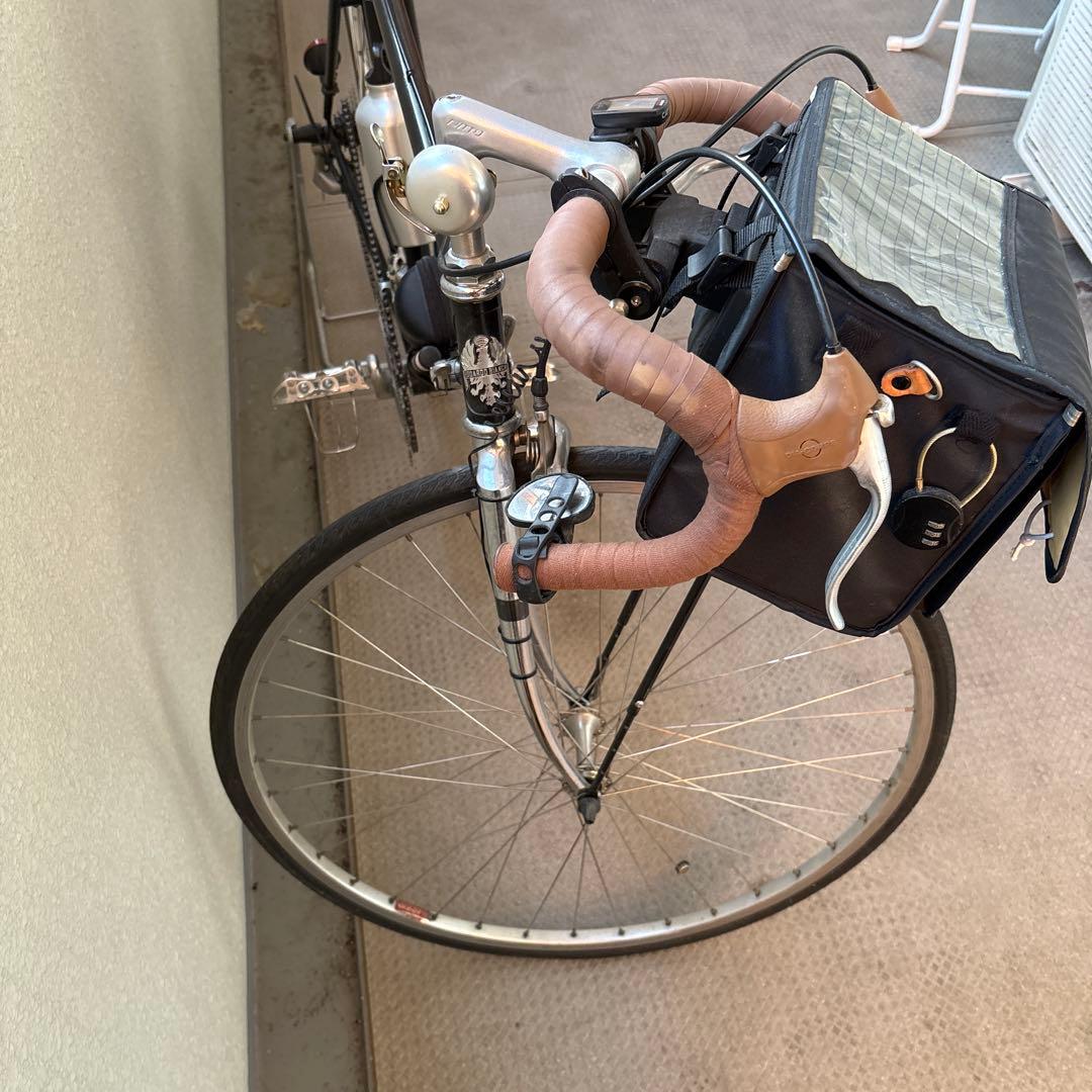 ナ*ツ様 クロスバイク アルミフレーム ブラック フロントバスケット付き