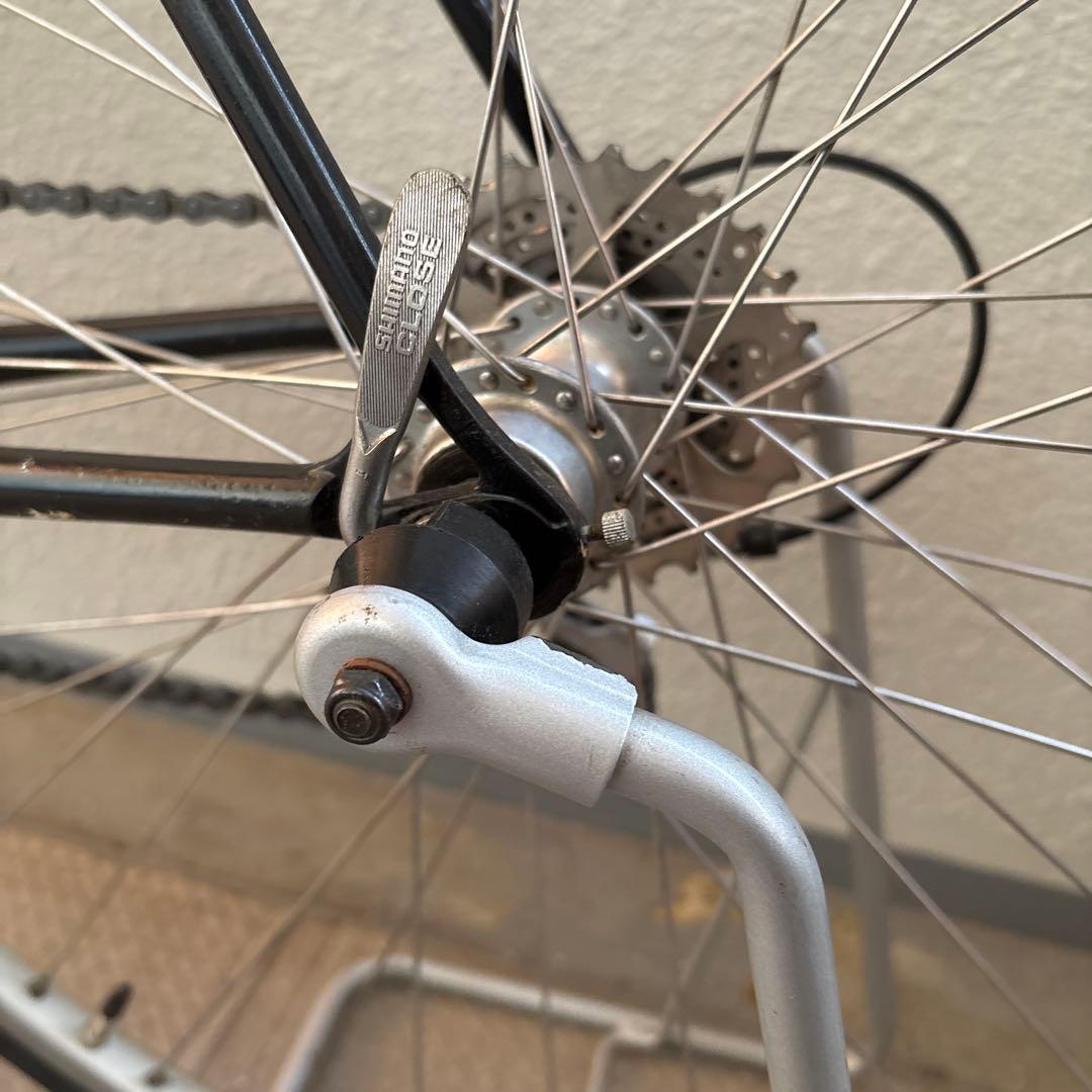 ナ*ツ様 クロスバイク アルミフレーム ブラック フロントバスケット付き