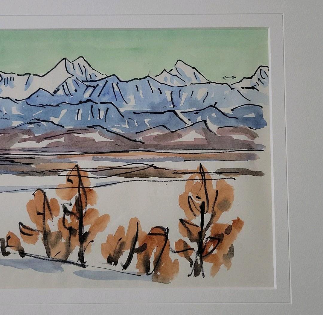 坂本直行 水彩画「日高山脈」