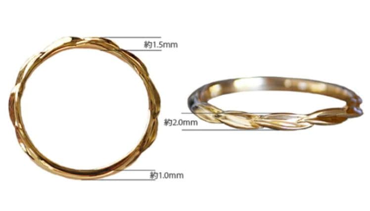 【Coffret a bijoux】 18KYGリング 10号