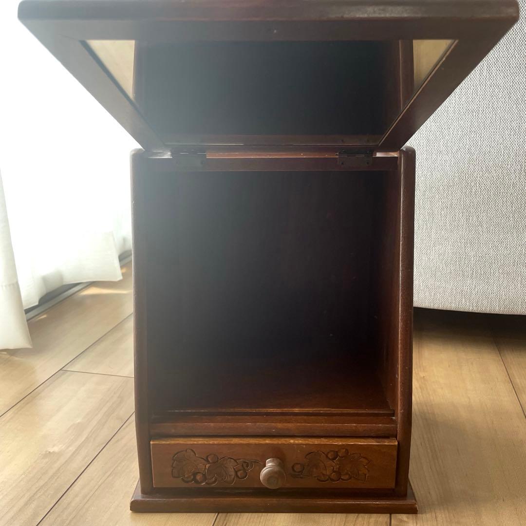 レア品 昭和レトロ D&A YOSHIKAWA 木製 ミニドレッサー小物入れ葡萄