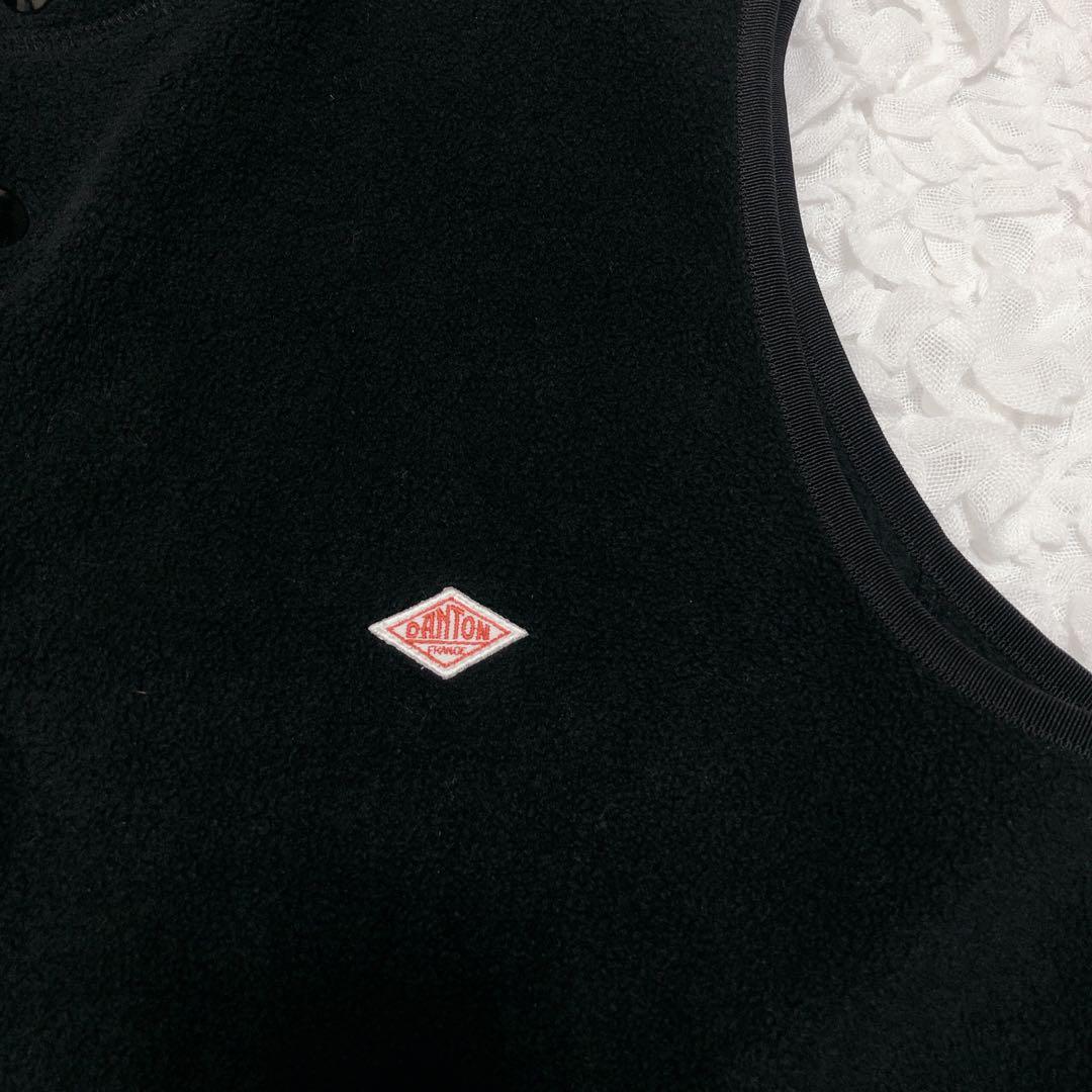 DANTON ダントン　ブラック　黒　フリースベスト　スナップボタン　サイズ40