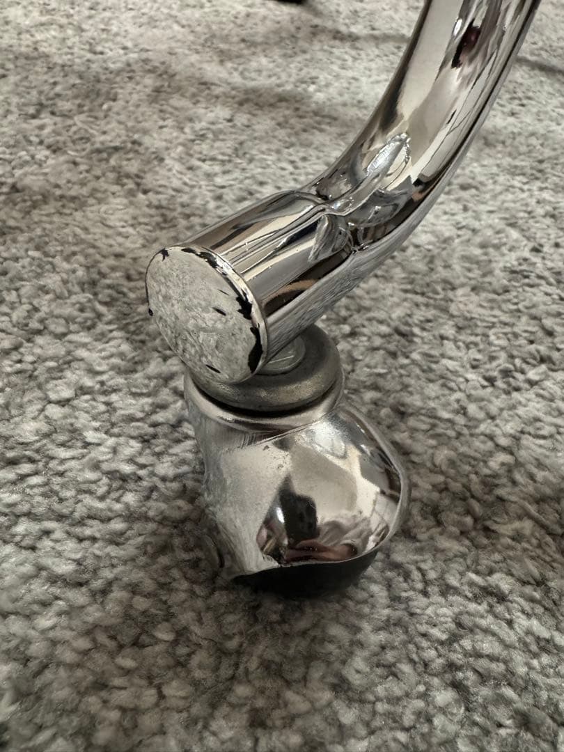 ミッドセンチュリー テーブル ガラス 3段サイドテーブル モダン 机