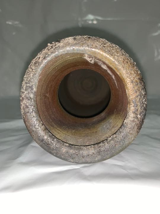 備前焼  瀬尾楽三作  耳付花入