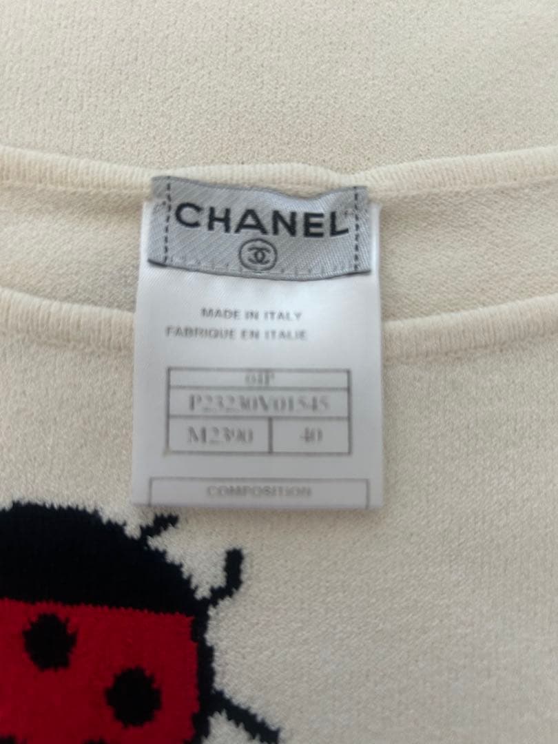 大人気⭐︎CHANELシャネルてんとう虫トップス白40
