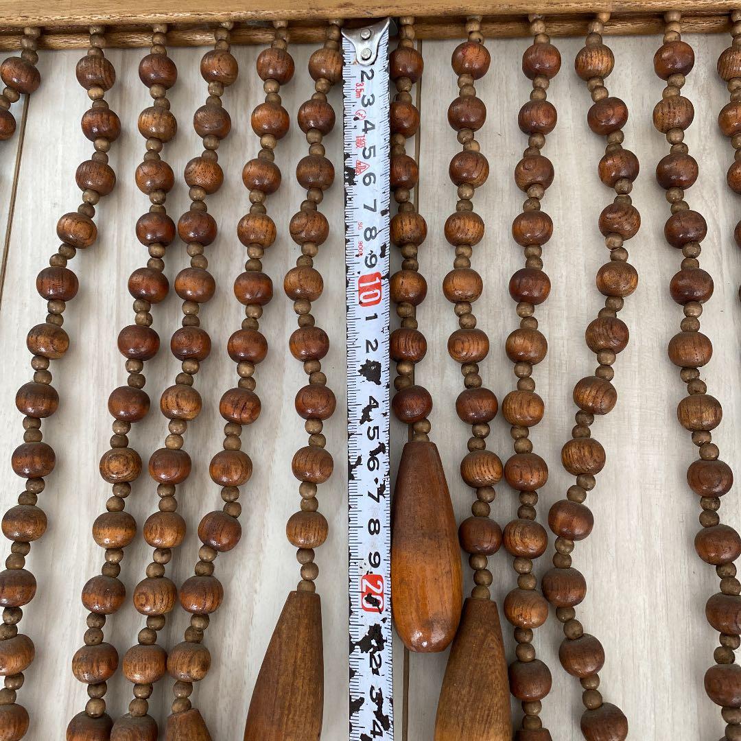 アンティーク 玉すだれ 玉のれん 珠のれん 昭和レトロ 木製ビーズ