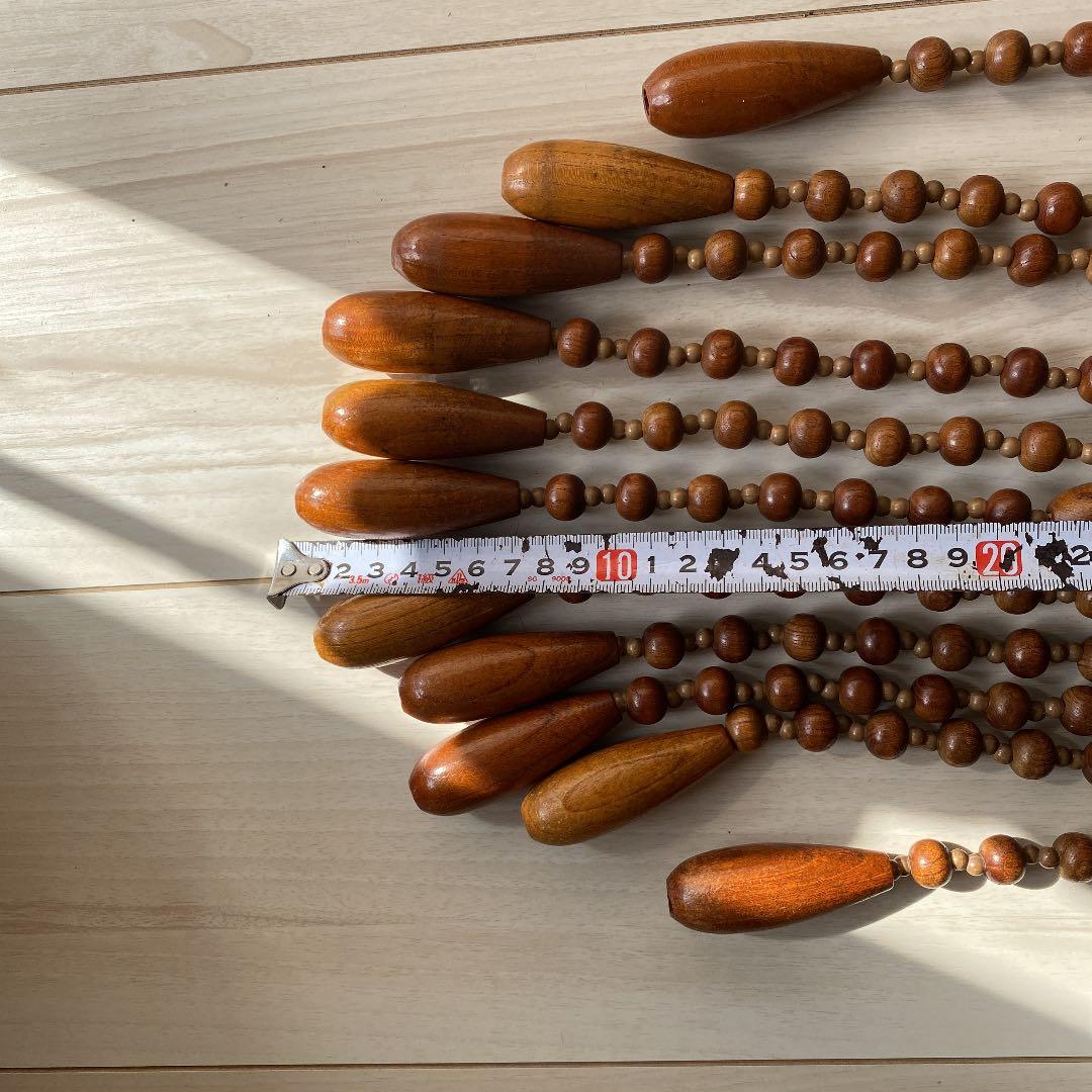 アンティーク 玉すだれ 玉のれん 珠のれん 昭和レトロ 木製ビーズ