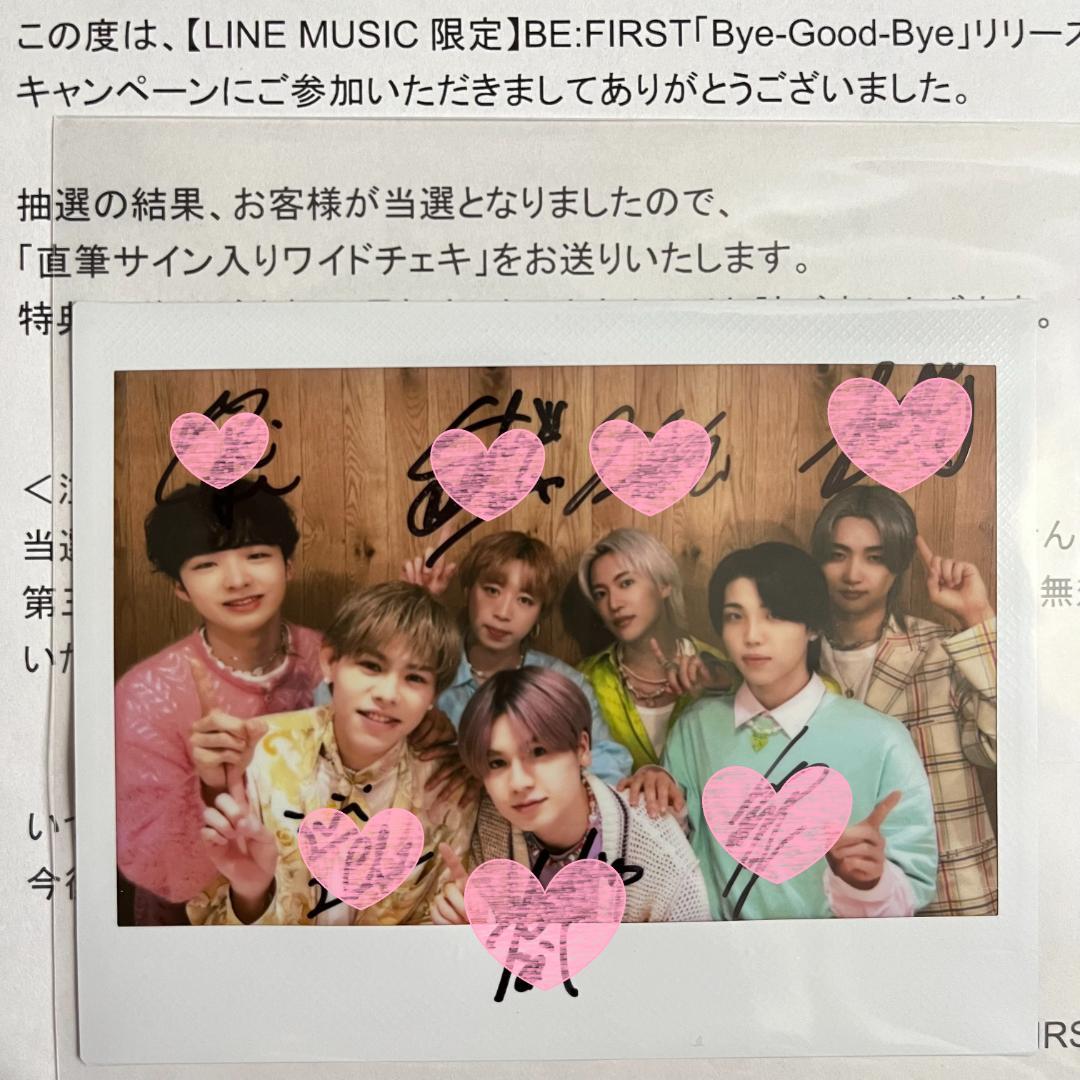 BE:FIRST 直筆サイン入りチェキ Bye-Good-Bye - メルカリ