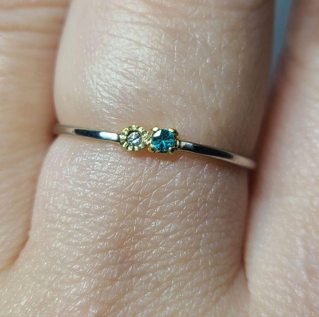 ブルーネオンとピンクの輝き☆パライバトルマリン&ピンクダイヤモンド