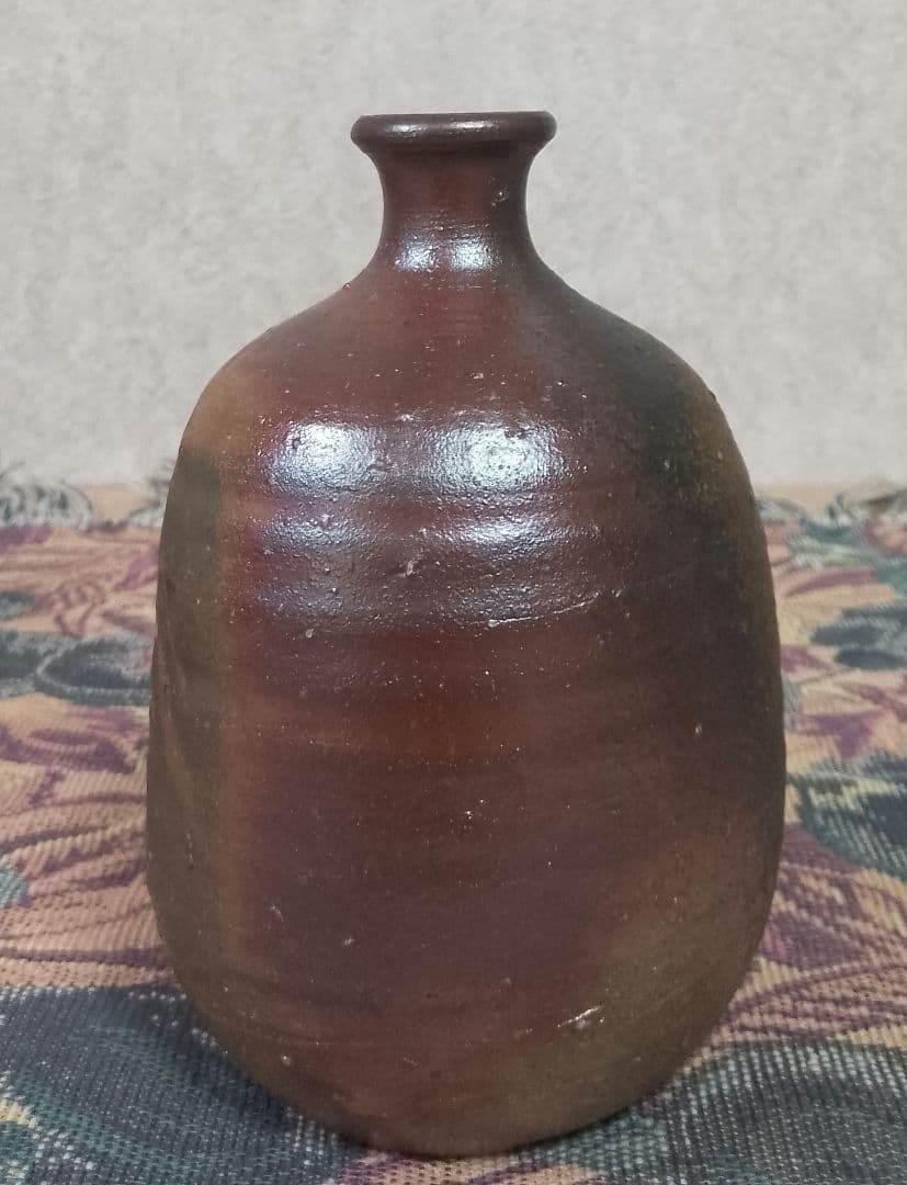 人間国宝 山本陶秀 備前徳利 共箱 栞 保証品