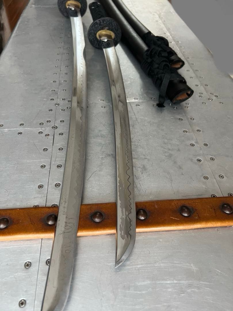 日本刀 2本セット 黒色 模造刀 大小セット