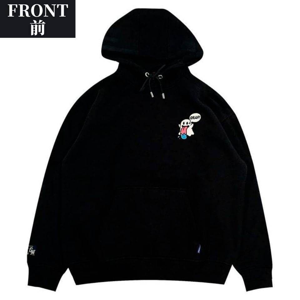 正規品⭐新品・GRAF&WU・グラフアンドウー・ゴースト12刺繍プルパーカーXL