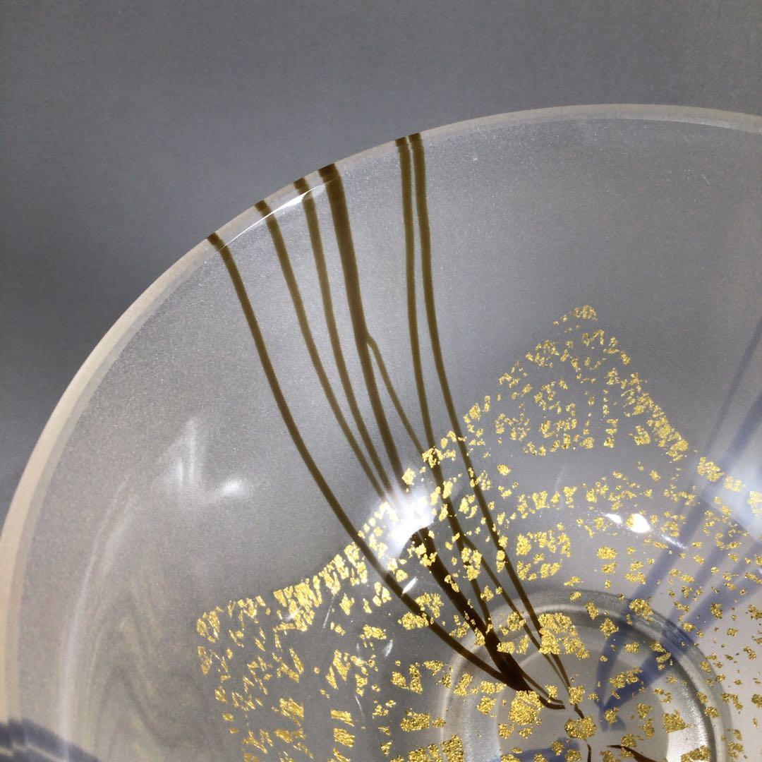 P674 茶碗 『堀口幸子造』『金箔麦藁手』『瑠璃茶碗』 義山茶碗 共