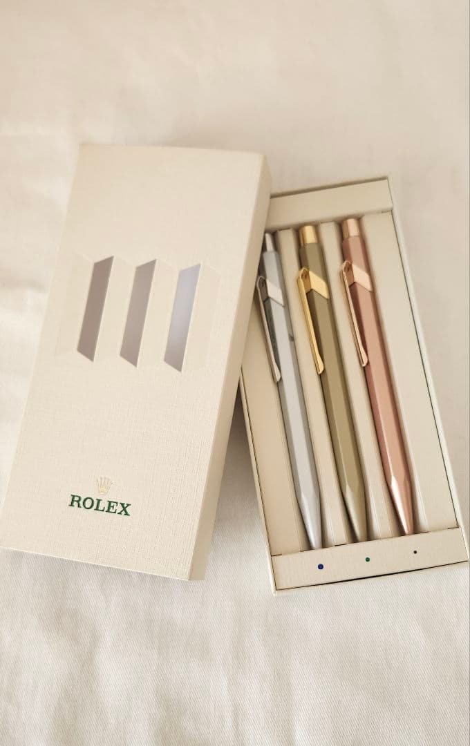 ROLEXロレックス 新品未使用カランダッシュ製ボールペン 3本セット 激レア