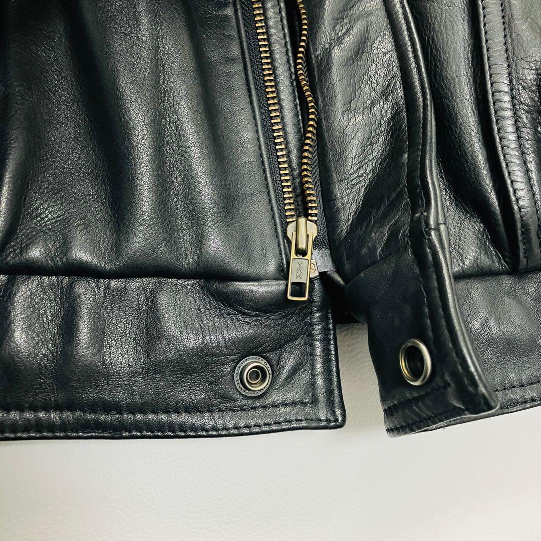 希少サイズ】 Wind Armor ライダースジャケット バイカー 牛革 光沢