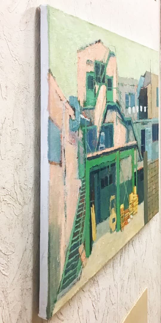 絵画 148 油絵⁄風景⁄街景⁄東京⁄下町⁄F15号