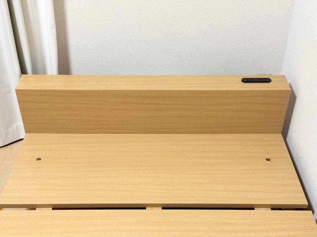 【送料無料✨】北欧ローベッドフレーム シングル コンセント付 簡単組立