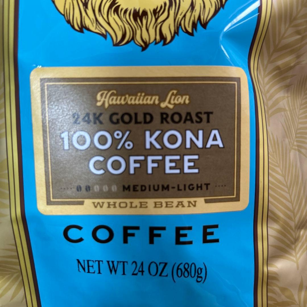 ハワイ ライオンコーヒー全豆100%コナコーヒー24kゴールドロースト