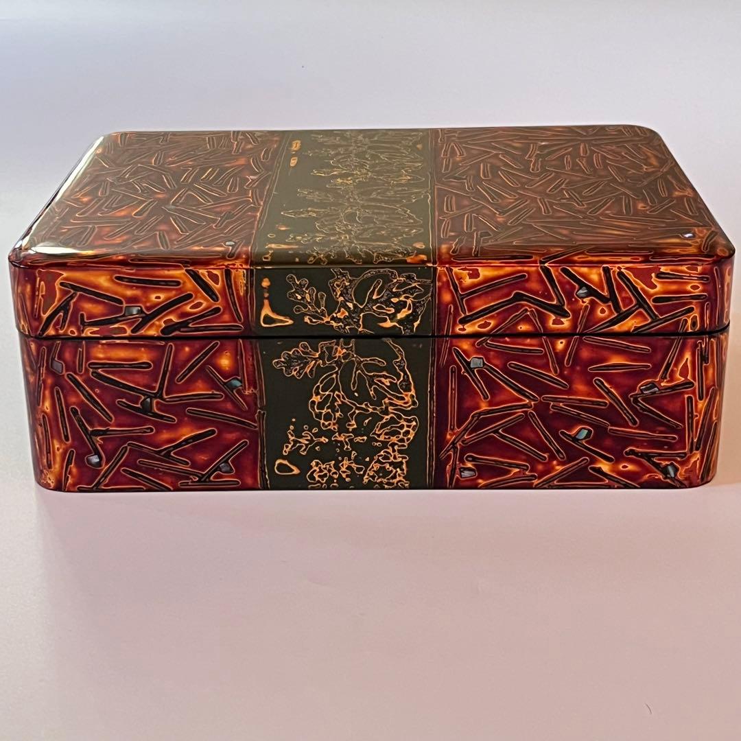 【美品】加福太治郎商店　宋州作　若狭塗螺鈿文庫 　漆塗 漆器 　伝統工芸品　在銘