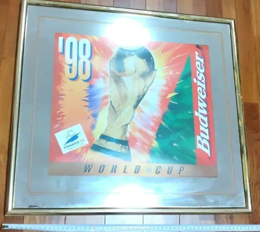 サッカー　フランス　ワールドカップ　バドワイザー　パブミラー　インテリア　ピンズ