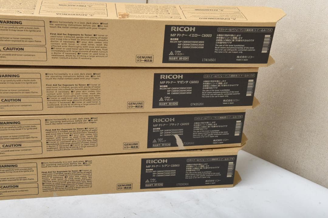 リコートナー4色セット　C6003　（ブラック・シアン・マゼンタ・イエロー）