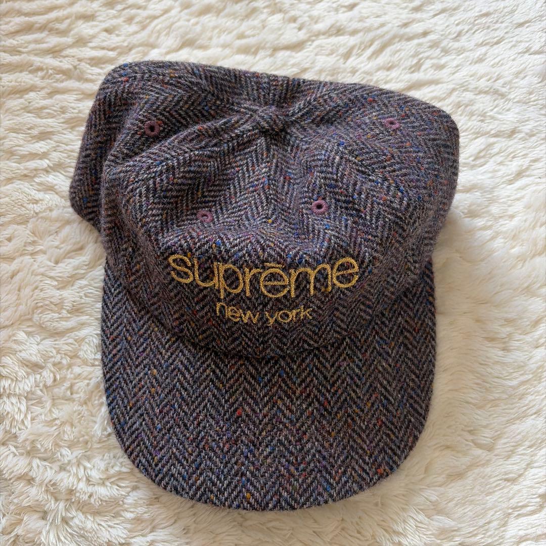 supreme 16AW ツイードキャップ　クラシックロゴ Supreme シュプリーム キャップ ウールヘリンボーンクラシック
