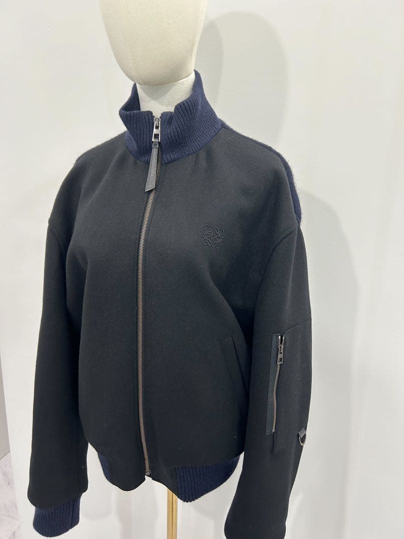 LOEWE メンズニットバック セットアップボンバージャケット メンズ