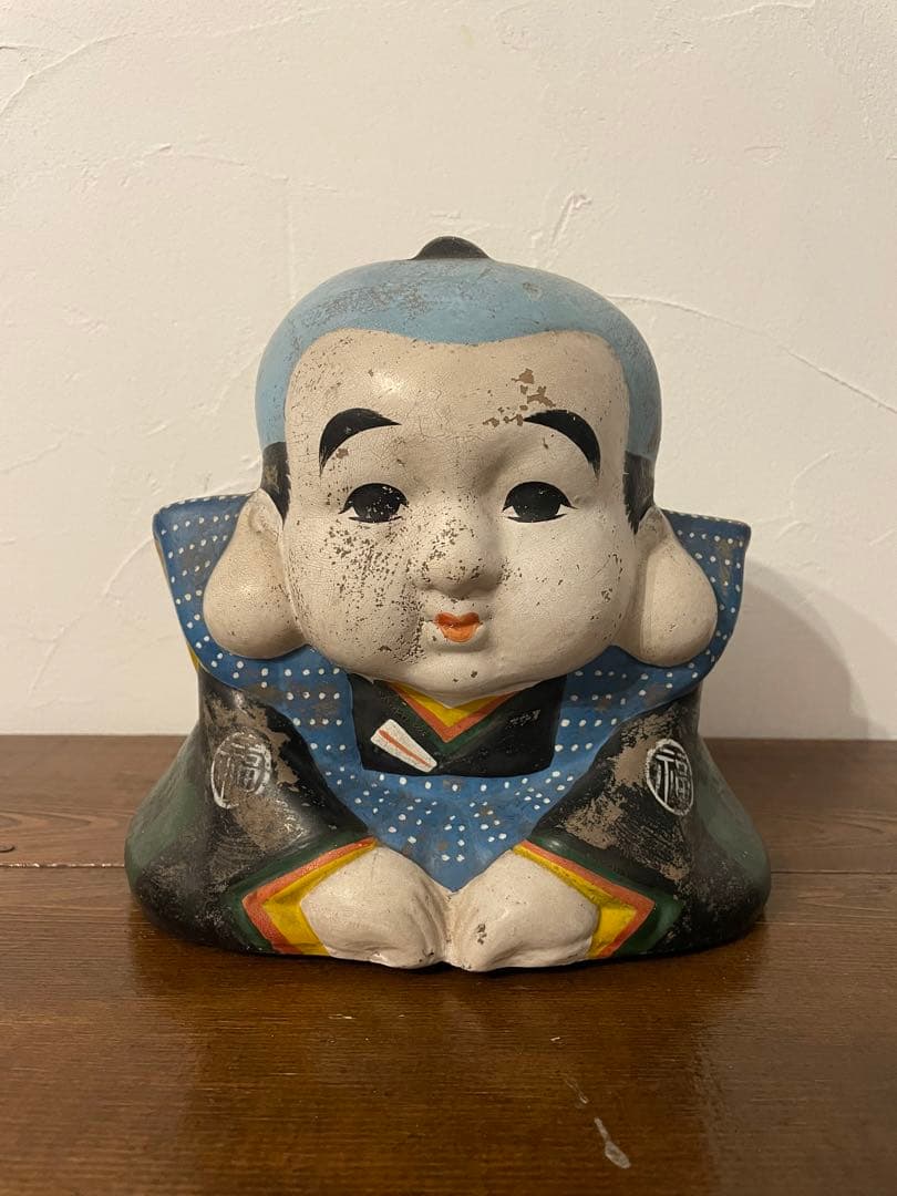 昭和レトロ 福助人形 底面 隠し絵 エロ 骨董 福助 土人形 置物 縁起物