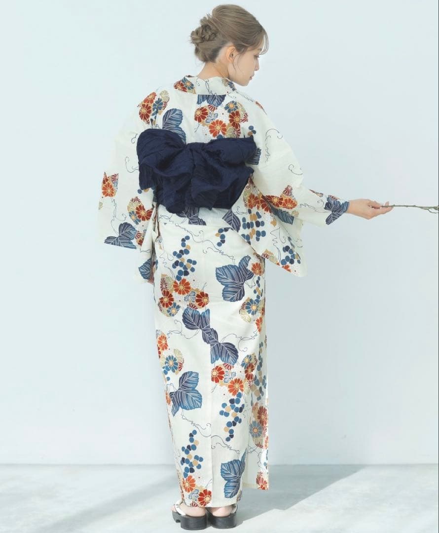 週末値下げ　1人で着られる浴衣5点セット