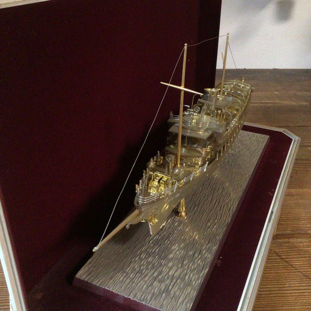 No3659 船模型 NATALIE ナタリー 置物 金色 ケース付き 送料無料