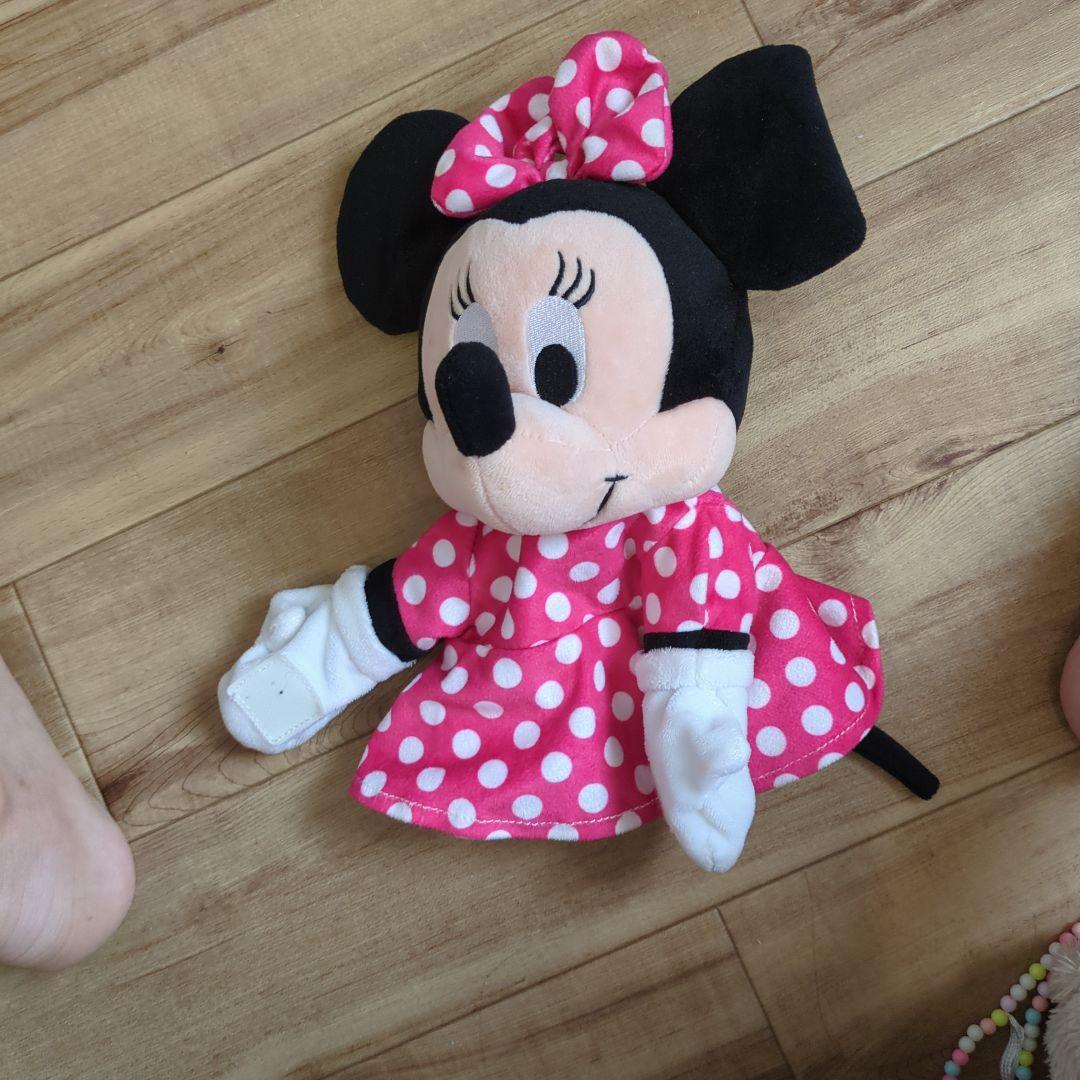 ミニーマウス ぬいぐるみ 約30cm ピンク 水玉模様 - メルカリ