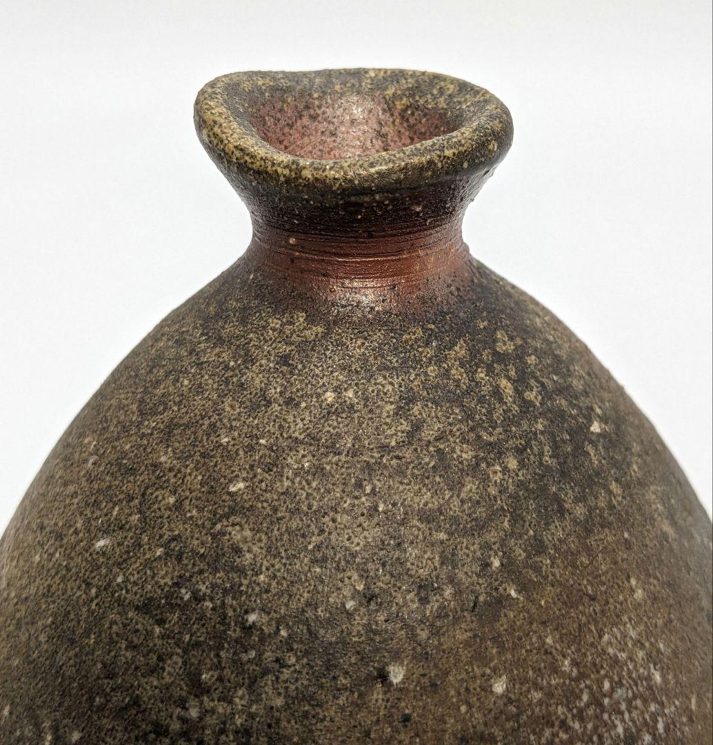 藤原謙（三代目藤原楽山） 造 備前焼 金彩緋襷徳利&酒呑 合箱